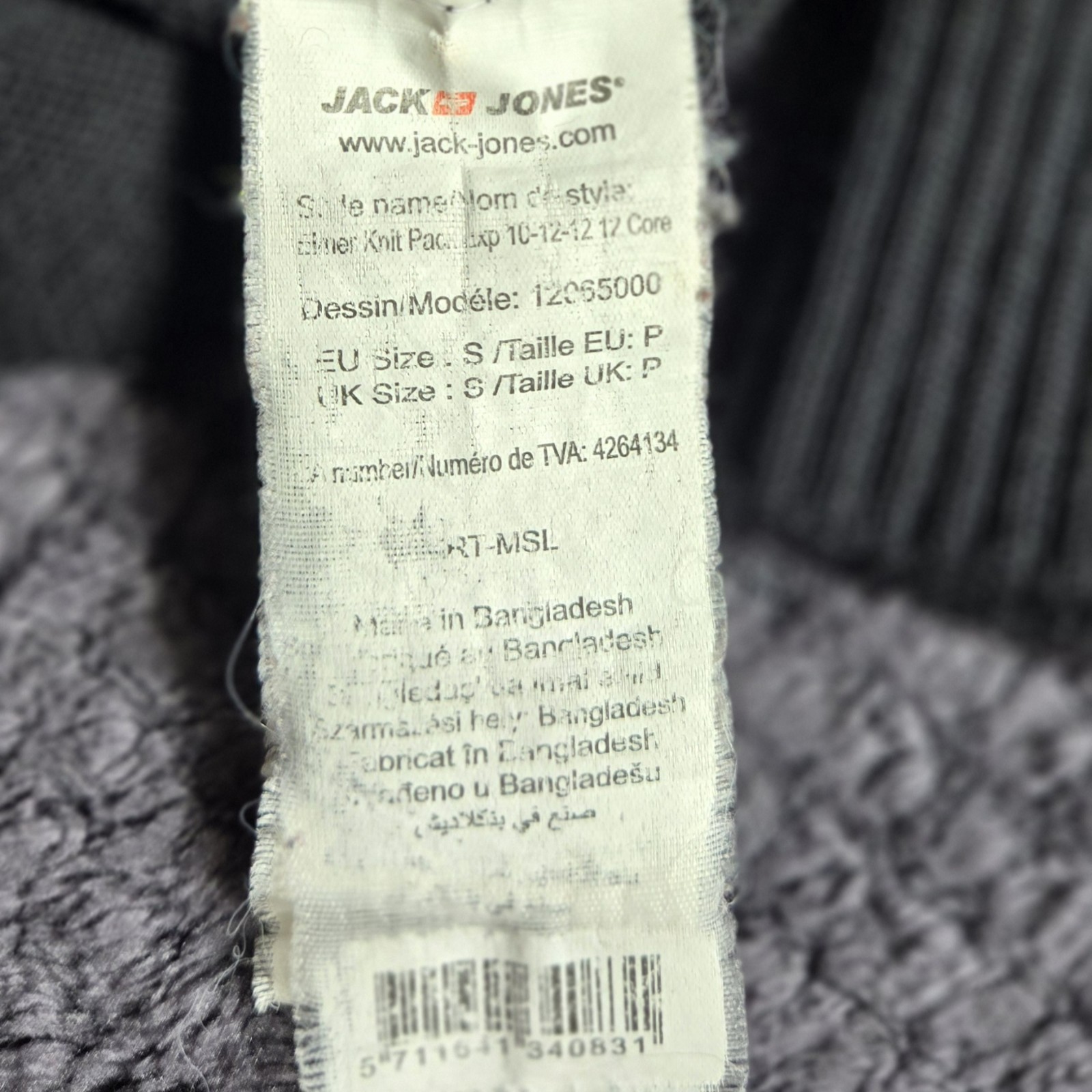 Jack & Jones Core Men's Small Black Knit Sweater - photo 5