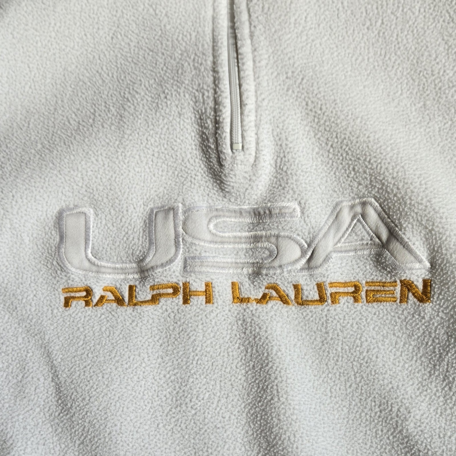 Vtg Ralph Lauren Polo Sport USA Fleece 1/4 Zip Pullover L - photo 2