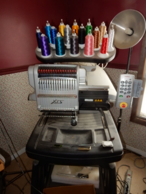 Melco Amaya XTS 16 needle embroidery machine