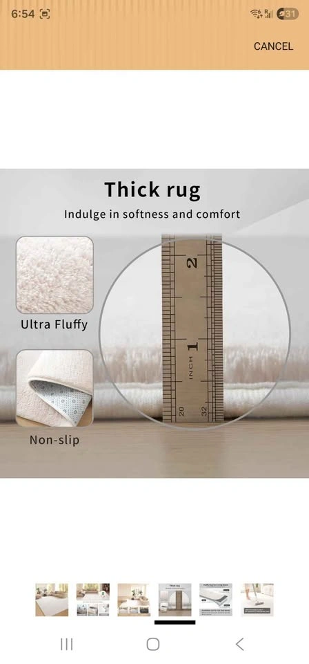 White Fluffy Rug 8x10 Faux Rabbit Fur Area Rug - photo 5