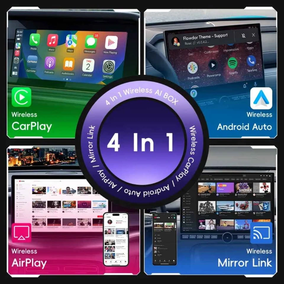 4 IN 1 WIRELESS AI BOX Carplay/Android Auto/AirPlay/Mirror link - photo 3