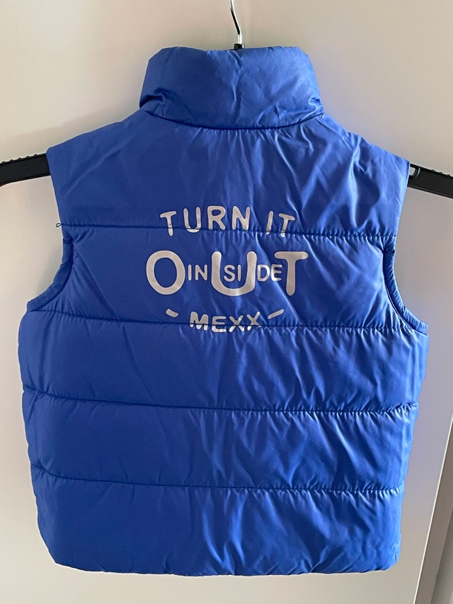 Baby MEXX reversible winter puff Vest, size 3-4 - photo 4