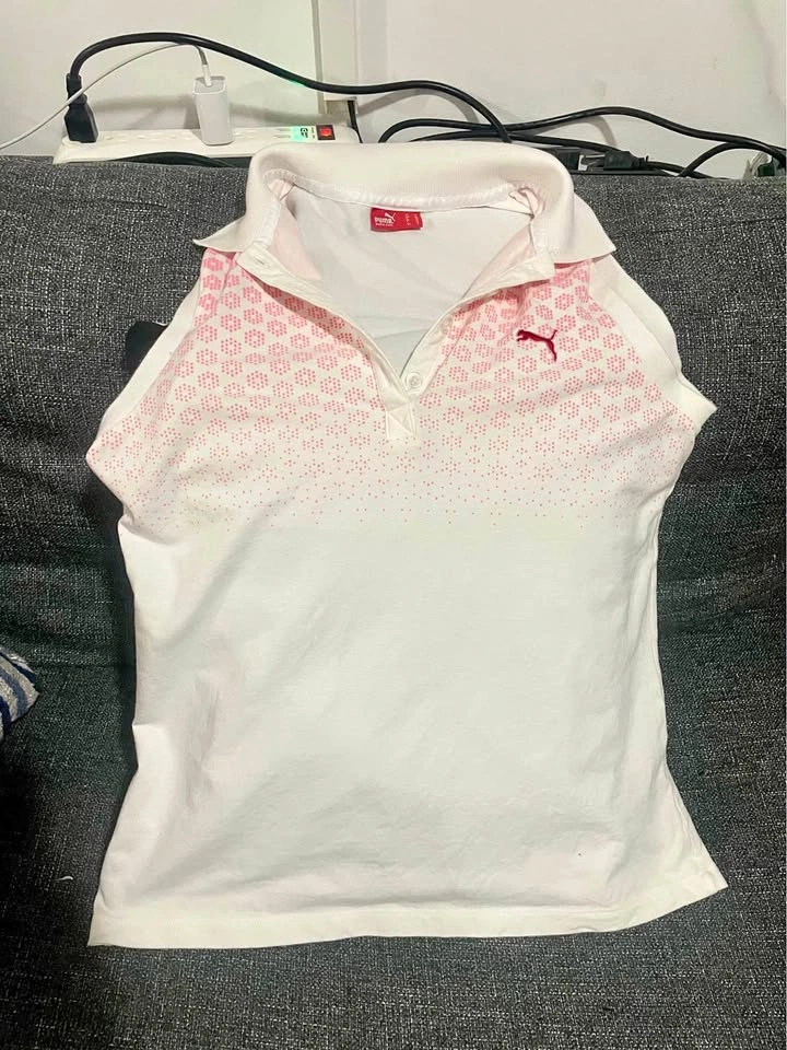 Puma Sleeveless V-Neck Collared Shirt