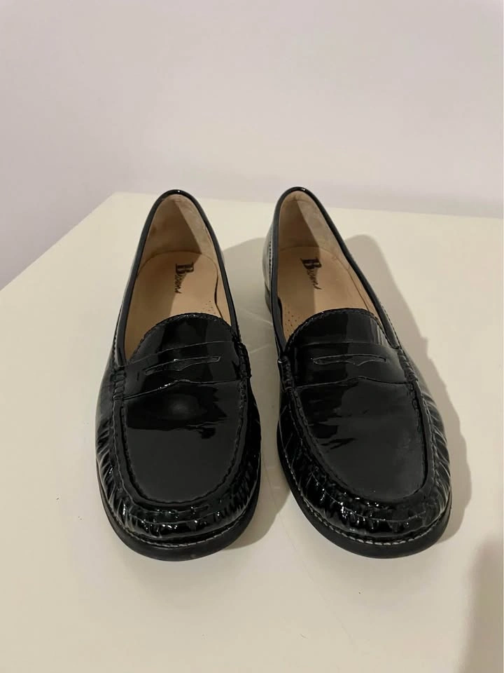 Browns Women's Black Patent Loafers Cushioned Insole Size 10 - photo 2