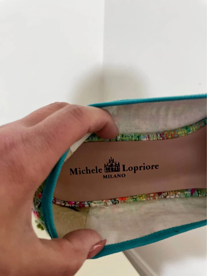 Michele Lopriore Green Multicolor Tweed Loafers - Women's Size 4 - photo 5
