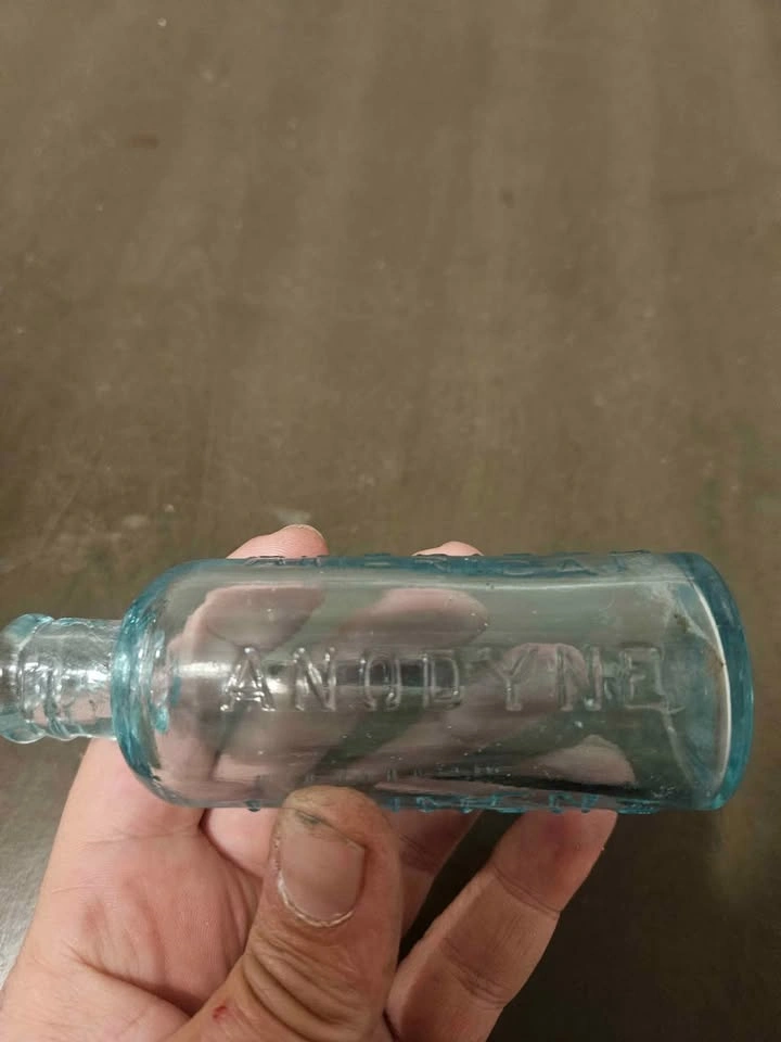 Vintage aqua bottles