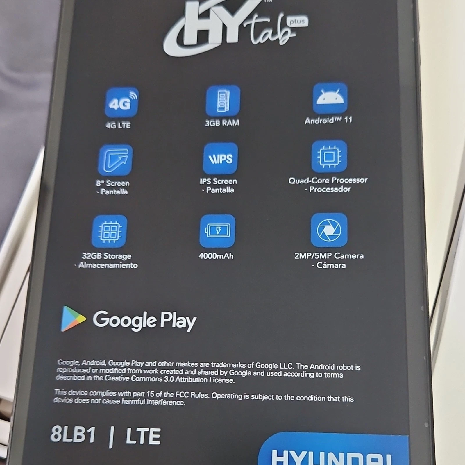 Hyundai HYTAB PLUS 8" Android 11 LTE Tablet, 3GB RAM, 32GB - photo 2
