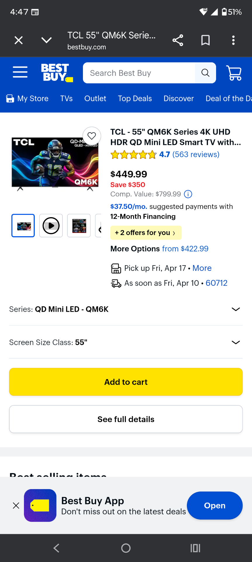TCL QM6K 55" 4K TV - photo 3