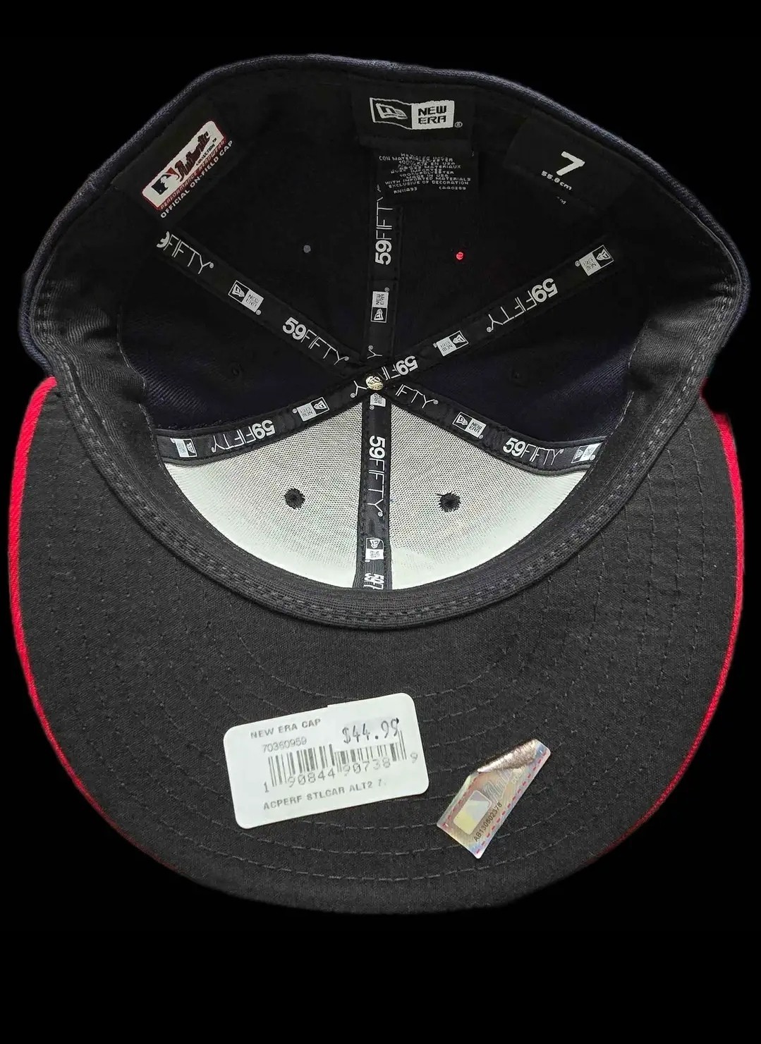 St. Louis Cardinals New Era 59FIFTY Fitted Hat Size 7 Black Red - photo 4