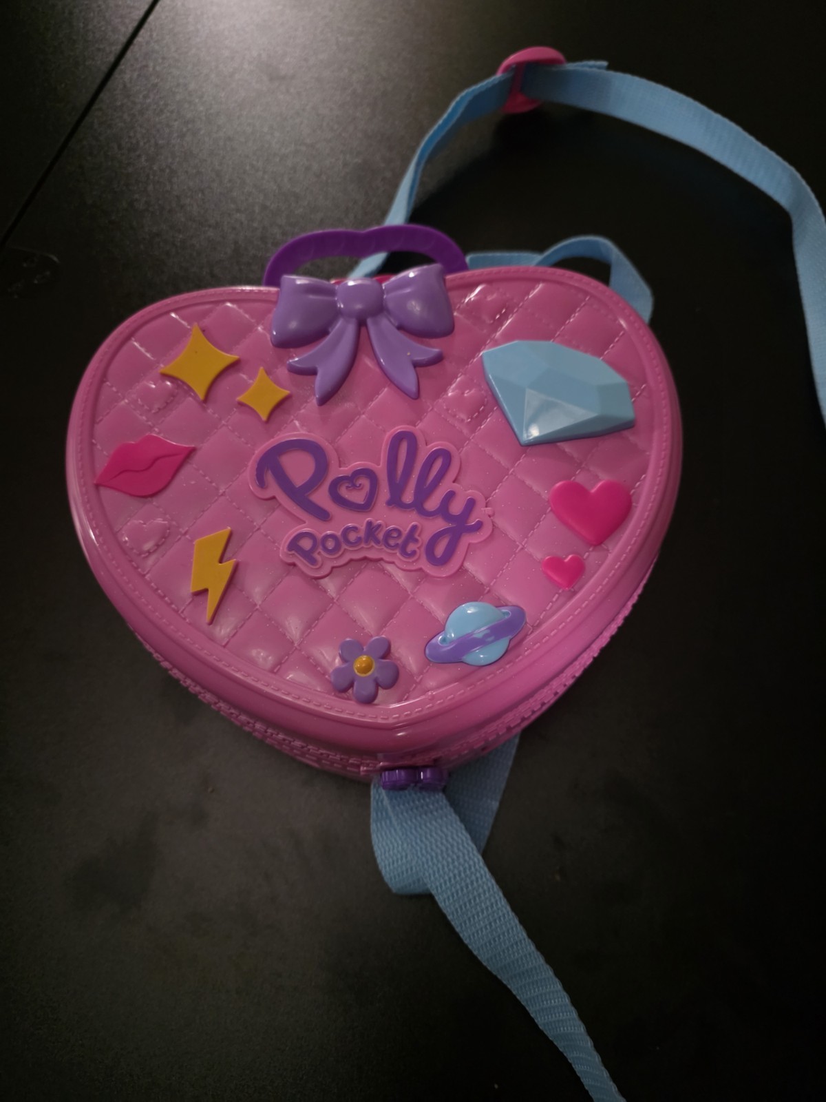 Vintage Polly Pocket Theme Park Playset Pink Heart Backpack