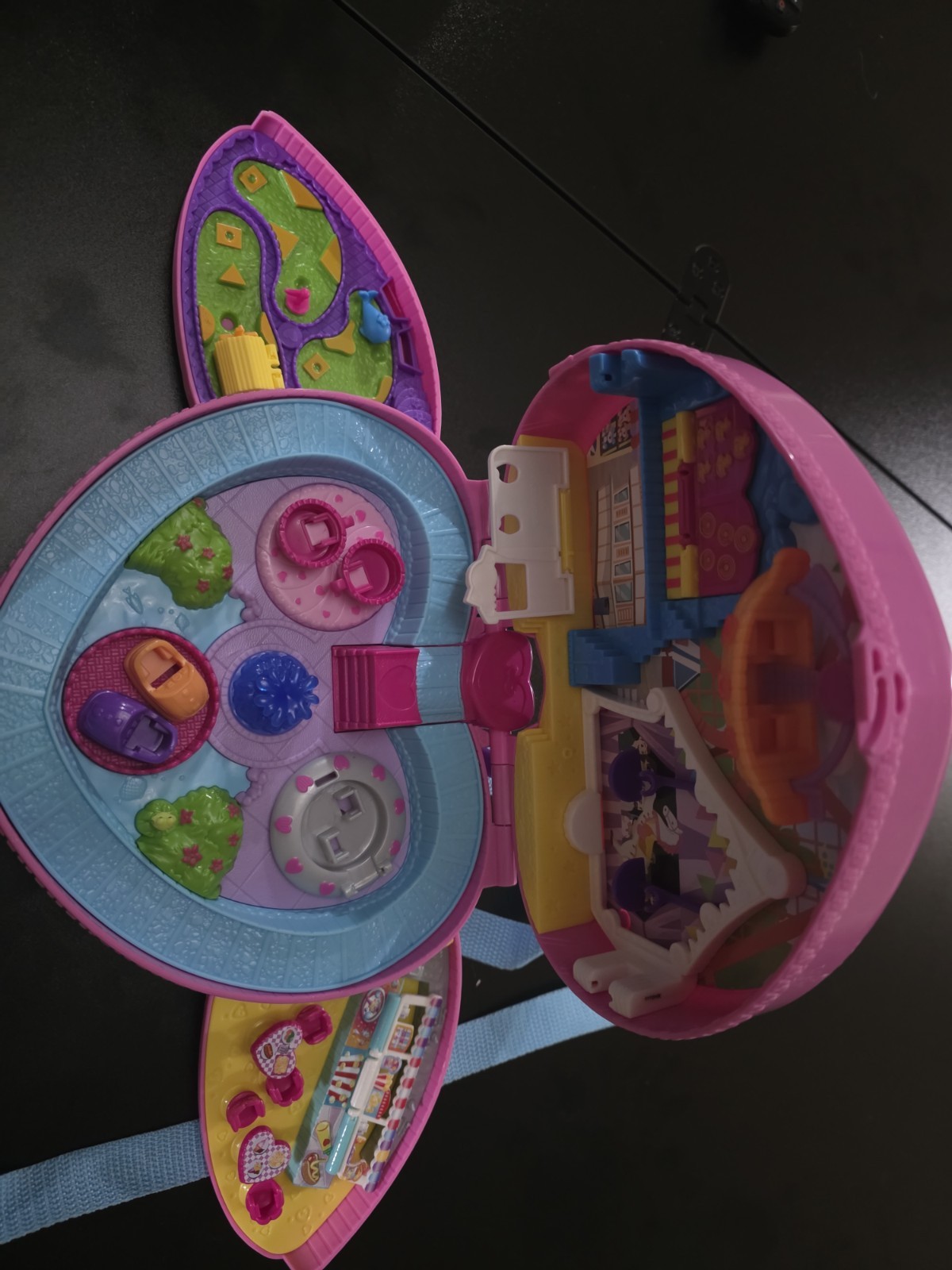 Vintage Polly Pocket Theme Park Playset Pink Heart Backpack - photo 2