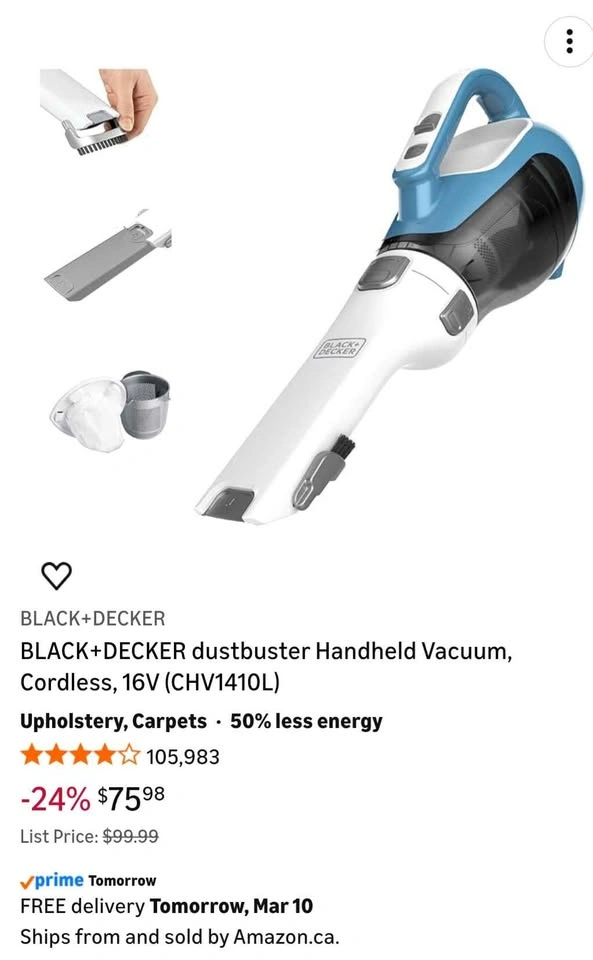 Black + Decker Cordless Hand Vacuum Cleaner - photo 4