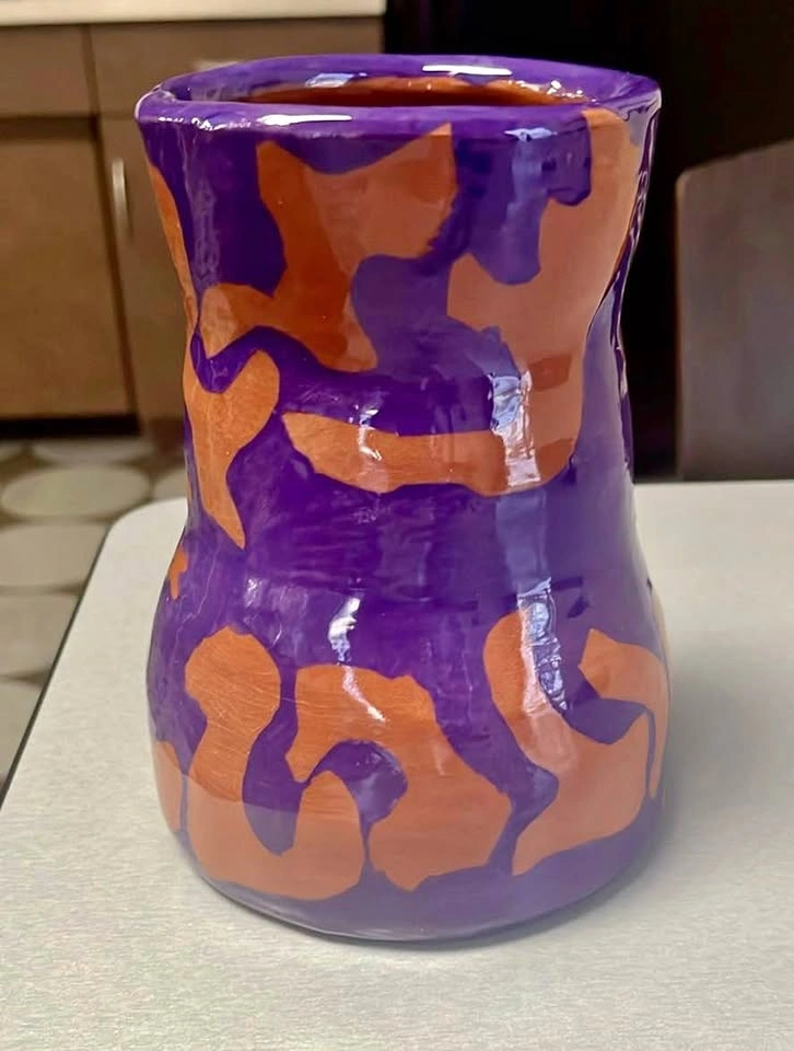 Handmade 7” tall vase