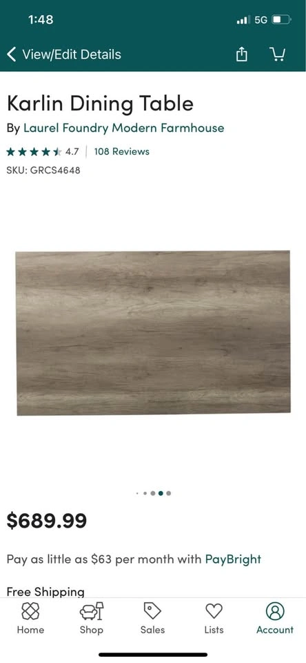 6 Person Dining Table with 6 Chairs - photo 4