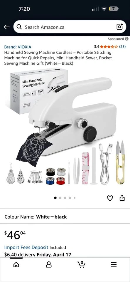 Handheld Sewing Machine Cordless - Portable Stitching Machine -