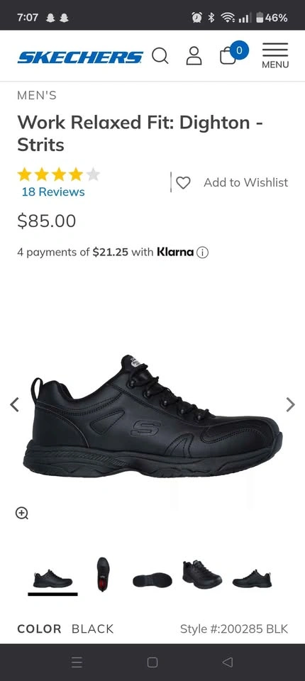 NEW Skechers Relaxed Fit Memory Foam Work Shoes – Size UK-7.5 - photo 2