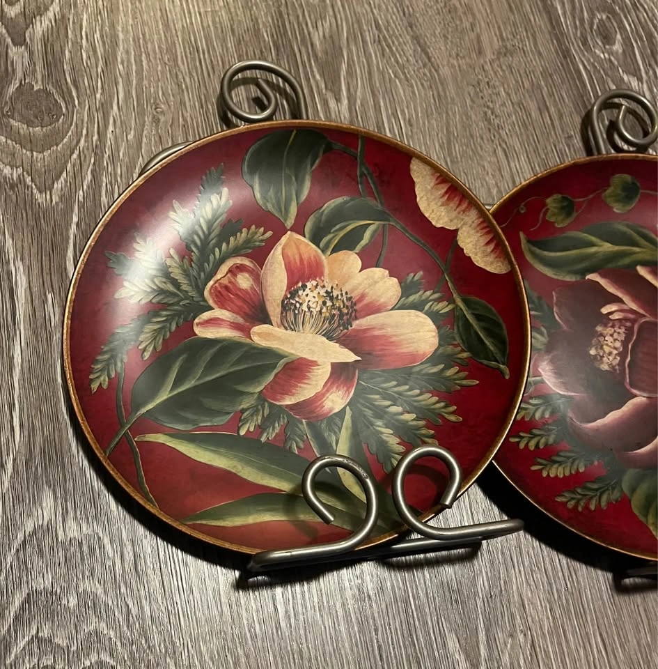 Set of 4 Casablanca plates with wall display holder - photo 4