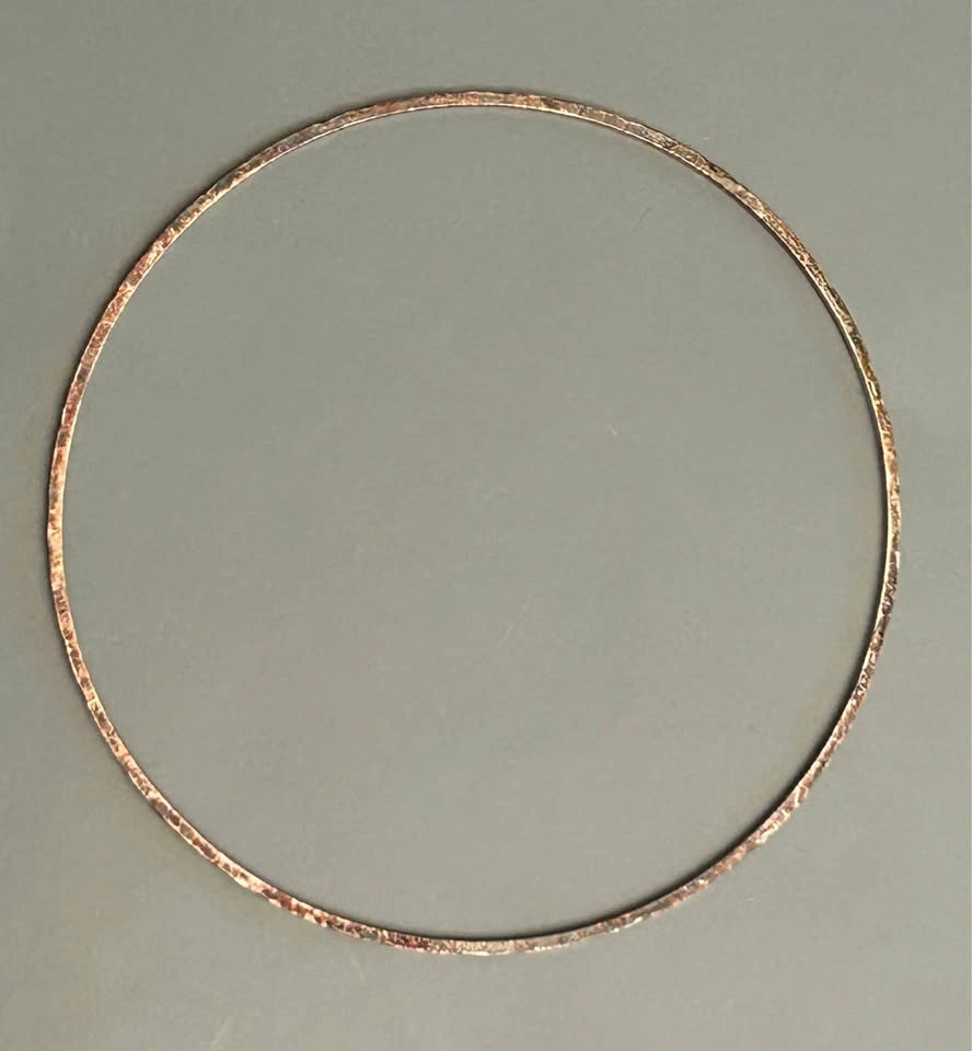 Vintage Sterling Silver Hammered Bangle/Hoop - photo 4