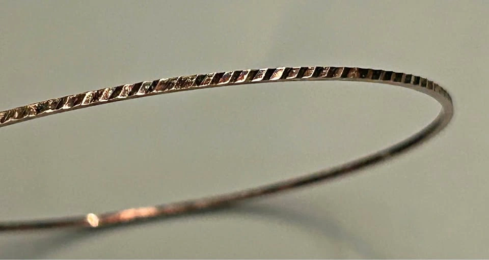 Vintage Sterling Silver Hammered Bangle