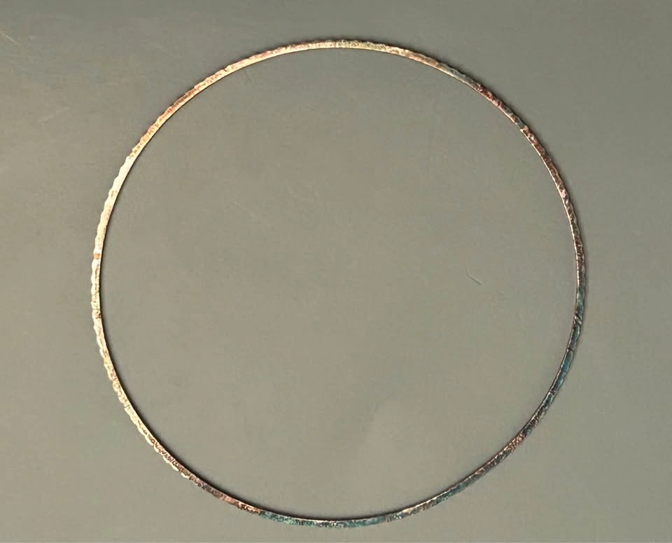 Vintage Sterling Silver Hammered Bangle - photo 3