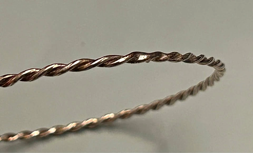 Vintage Twisted Sterling Silver Bangle