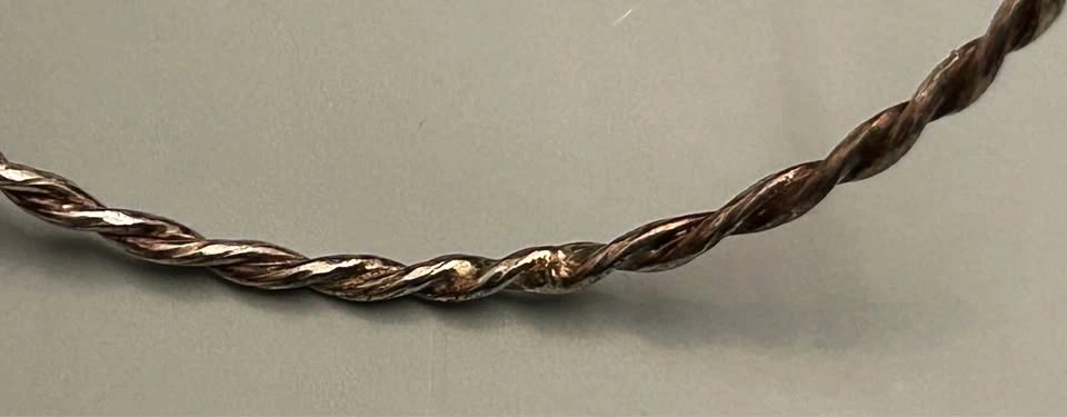 Vintage Twisted Sterling Silver Bangle - photo 2