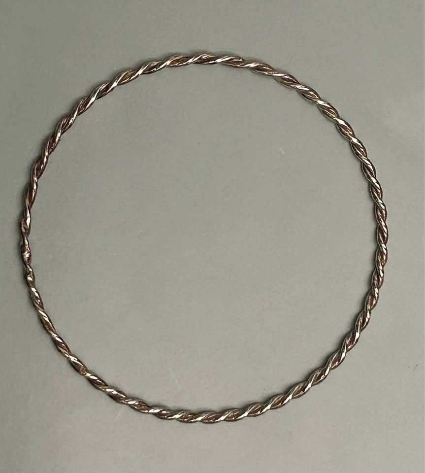 Vintage Twisted Sterling Silver Bangle - photo 3
