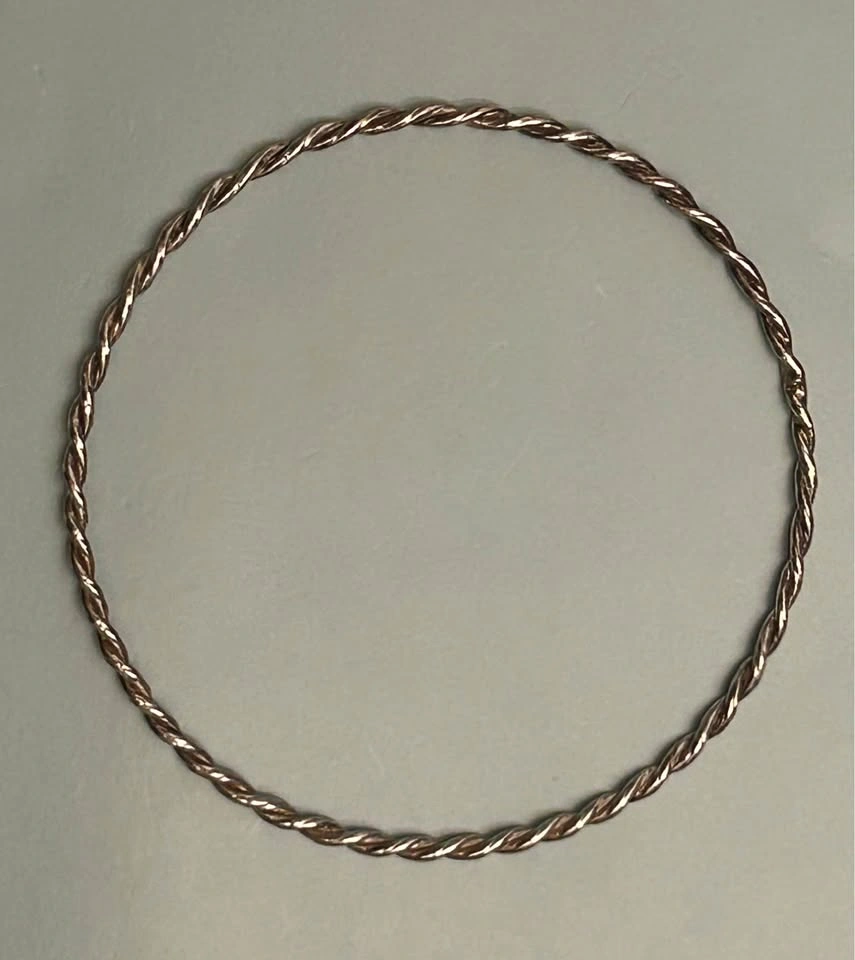 Vintage Twisted Sterling Silver Bangle - photo 4