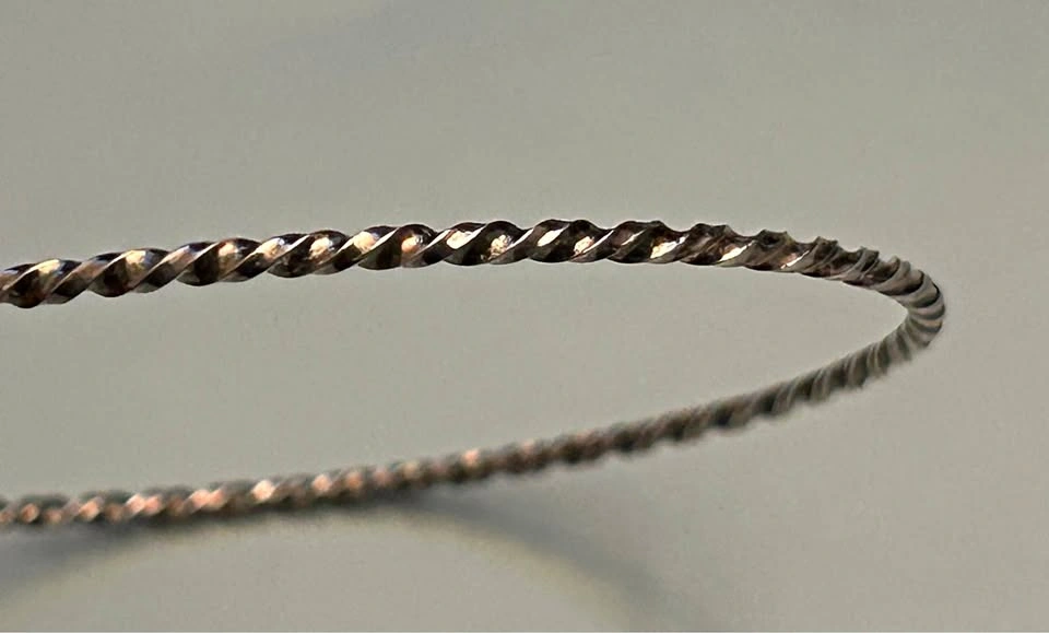 Vintage Sterling Silver Twisted Bangle Bracelet