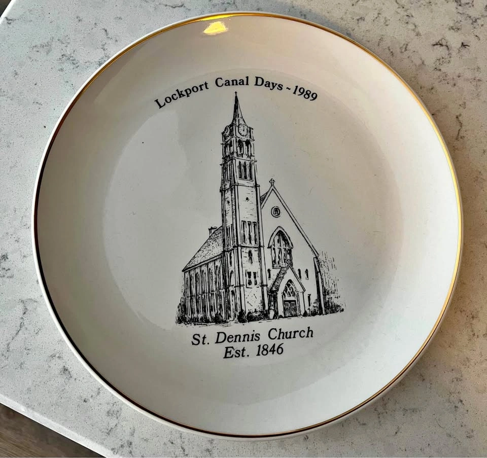 St. Dennis Church – Lockport Canal Days Plate – 1989