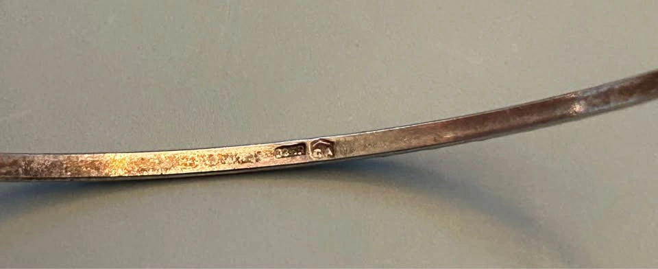 Vintage Textured Sterling Silver Bangle Bracelet - photo 2