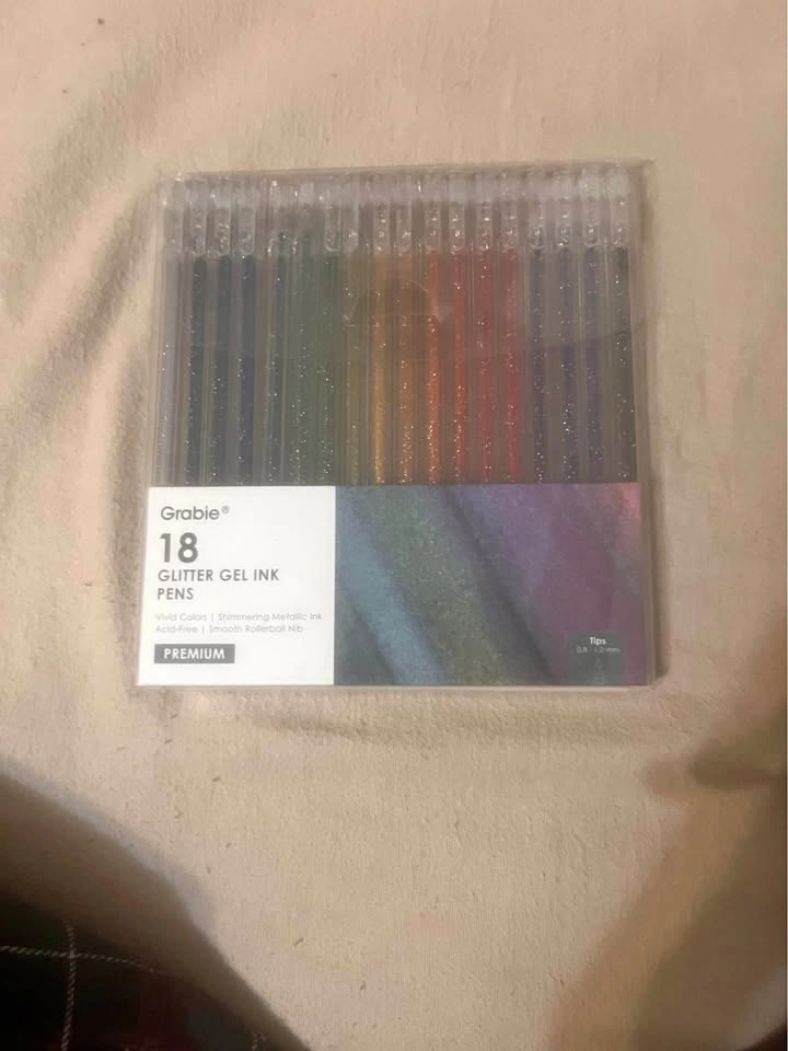 Grabie 18 Vibrant Glitter Gel Pens
