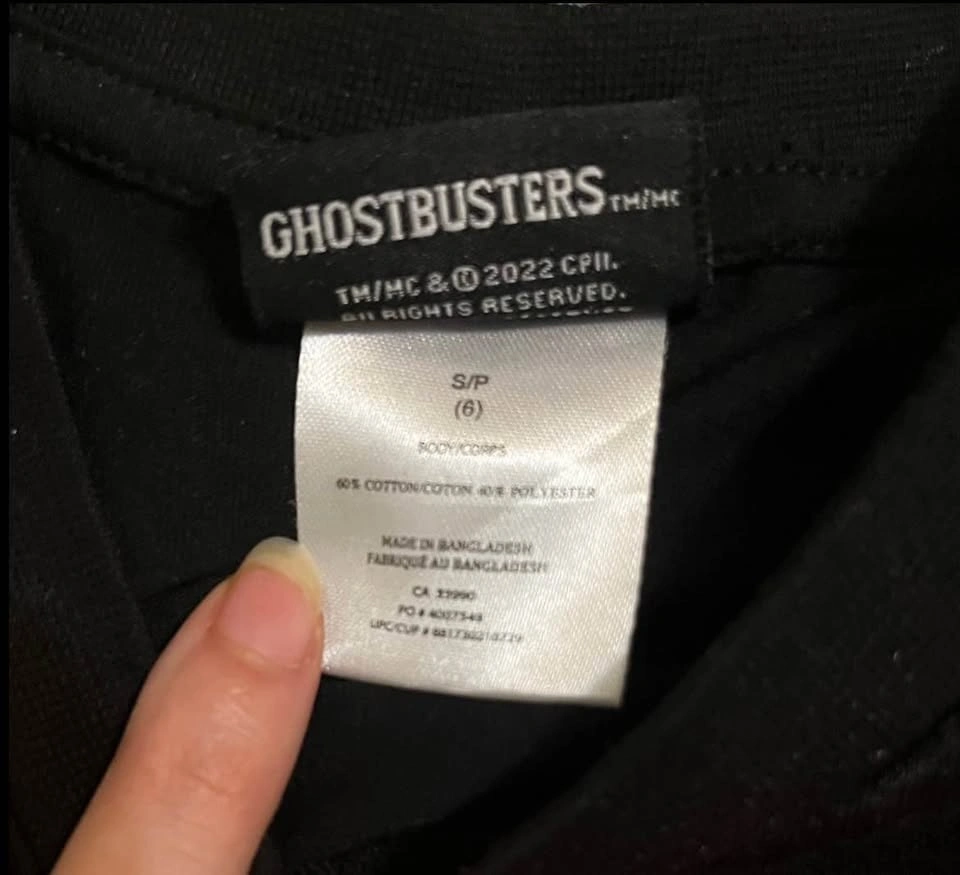 Ghostbusters Crop Top - Black & Red - photo 3