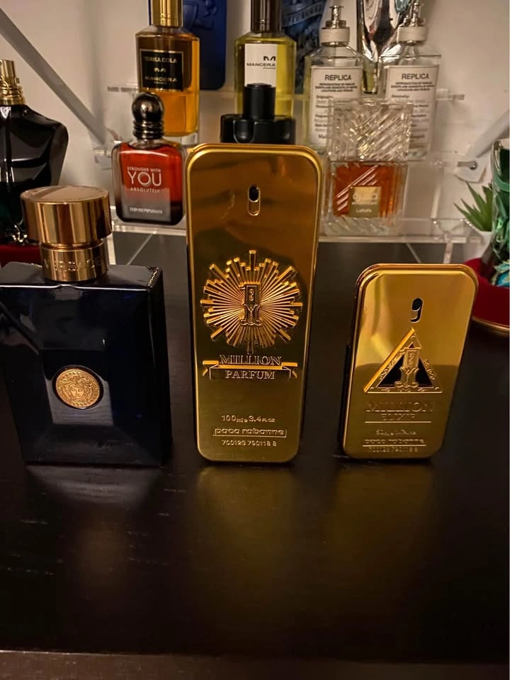 Empty cologne bottles