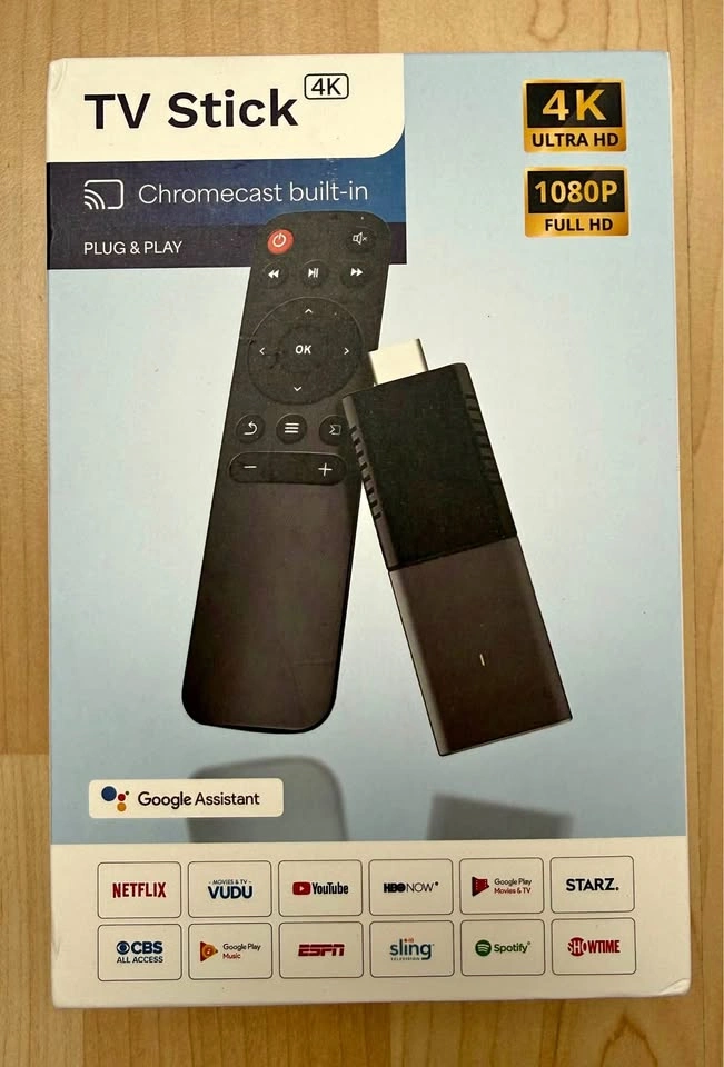 4K TV Stick w/ Chromecast, Android 14, 8GB RAM, 128GB- Brand New