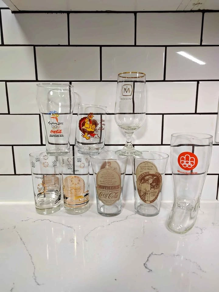 Vintage 70's - 2000's Glasses/Beer Assortment x16
