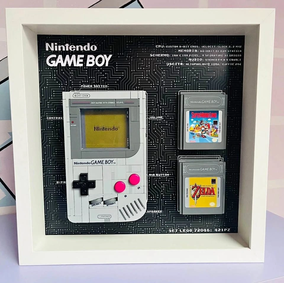 Frame Display Case for Lego GameBoy 72046 - White Version