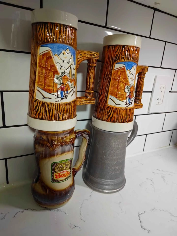 Vintage 70's - 80's Beer Steins x4 - photo 2