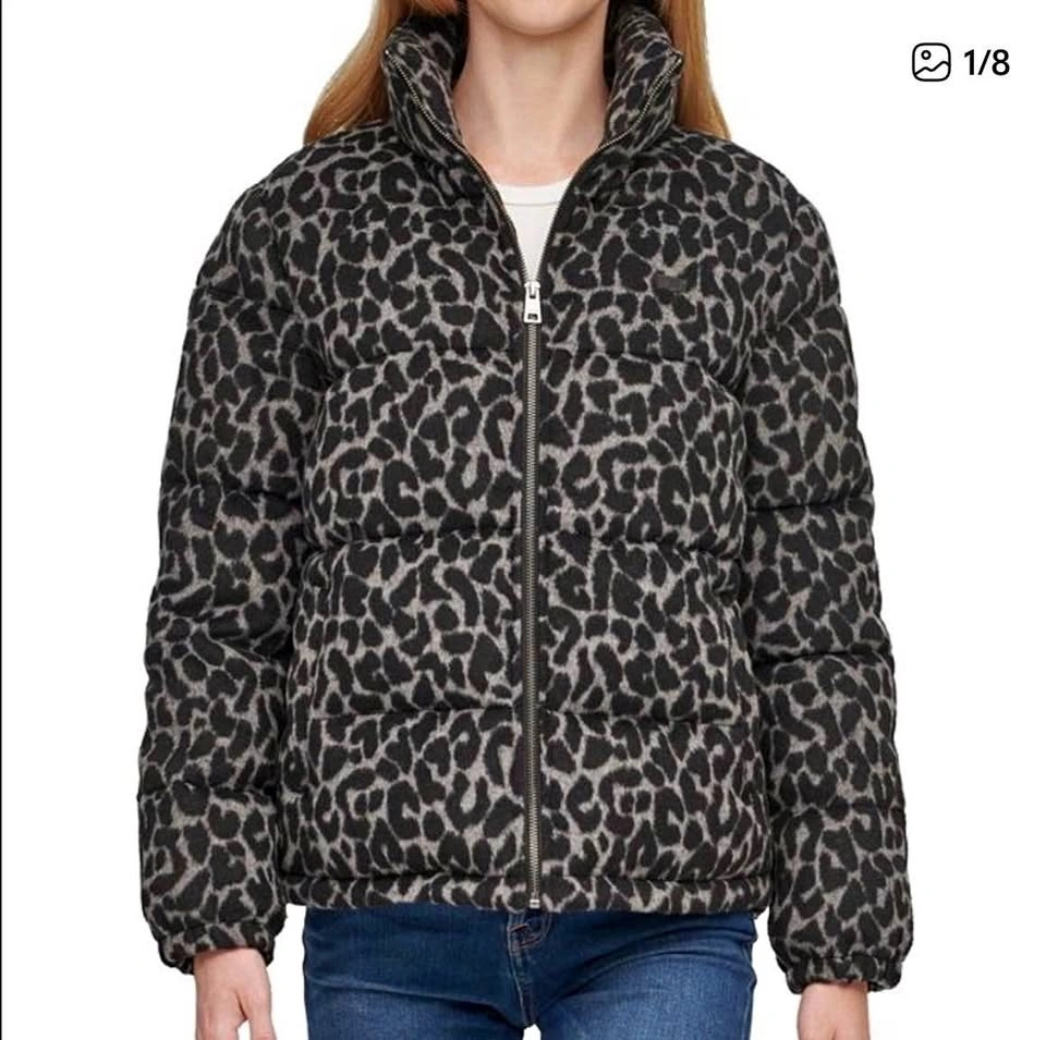 Levi’s leopard print puffer jacket - small