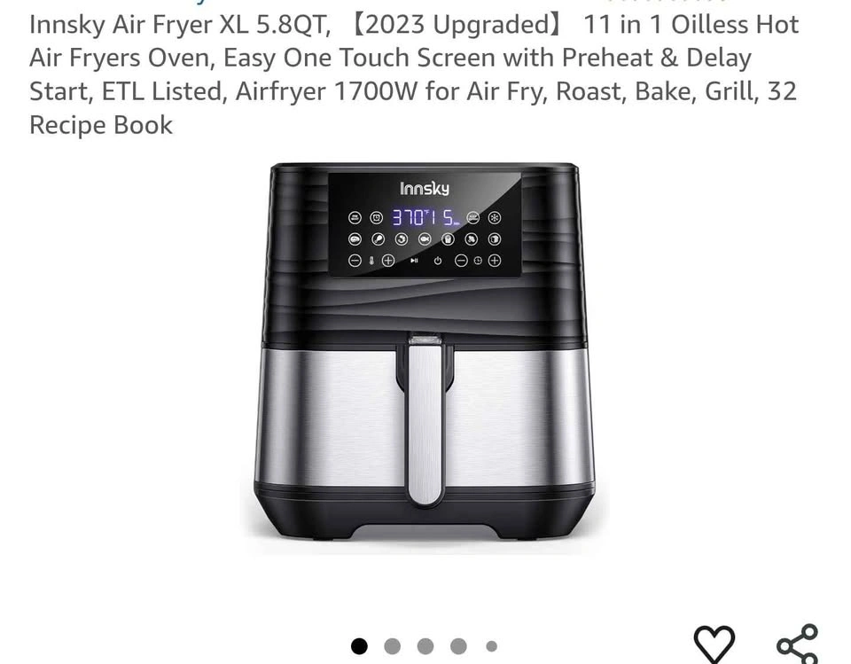 Innsky 5.8 QT Airfryer 11 in 1 Functions - photo 2