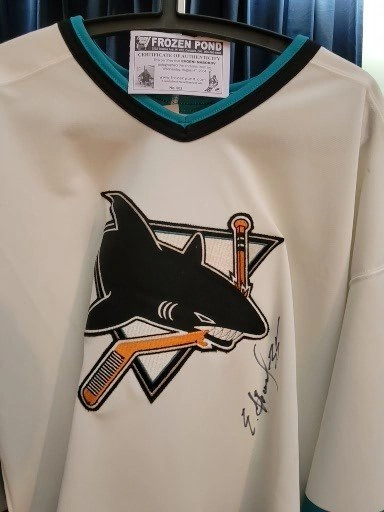 Autographed Evgeni Nabokov Authentic San Jose Jersey with COA