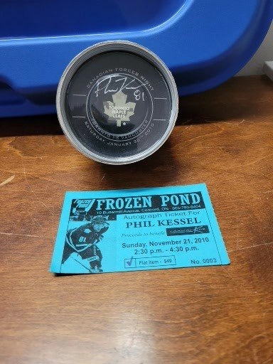 Phil Kessel Autographed Puck