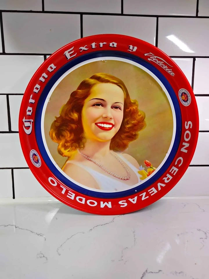 Vintage Corona Extra Original Metal Serving Tray