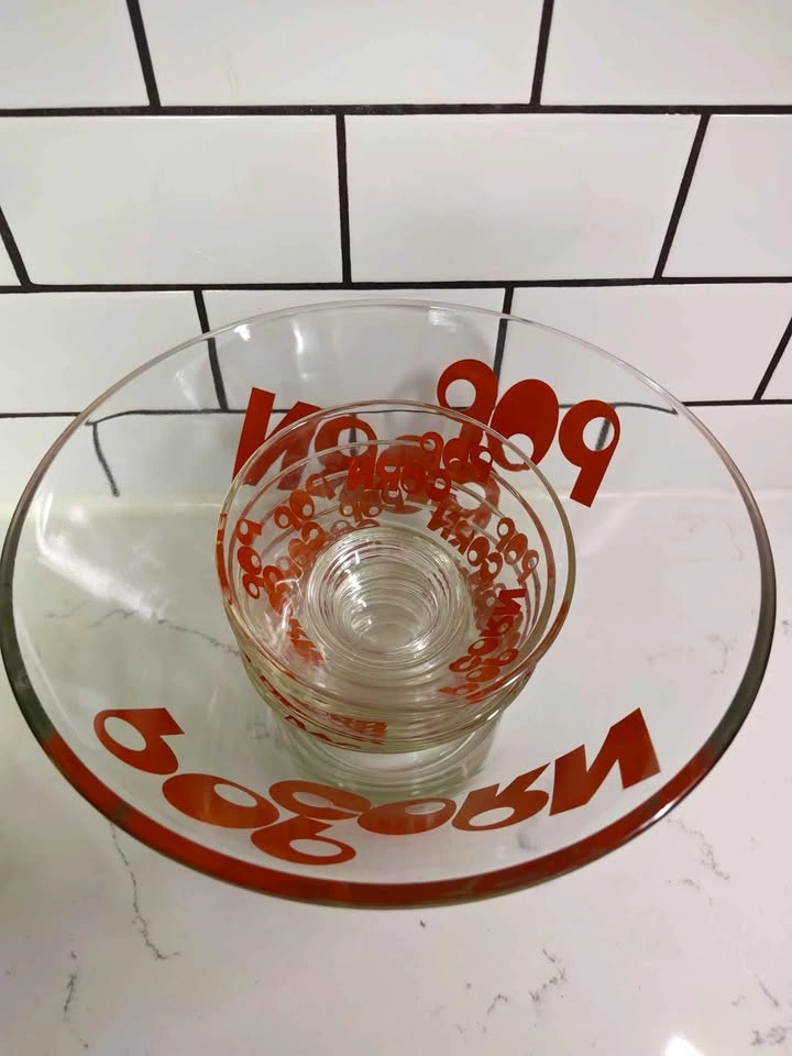 Vintage 70's Popcorn Wheaton Glass Bowl Set x5 - photo 5
