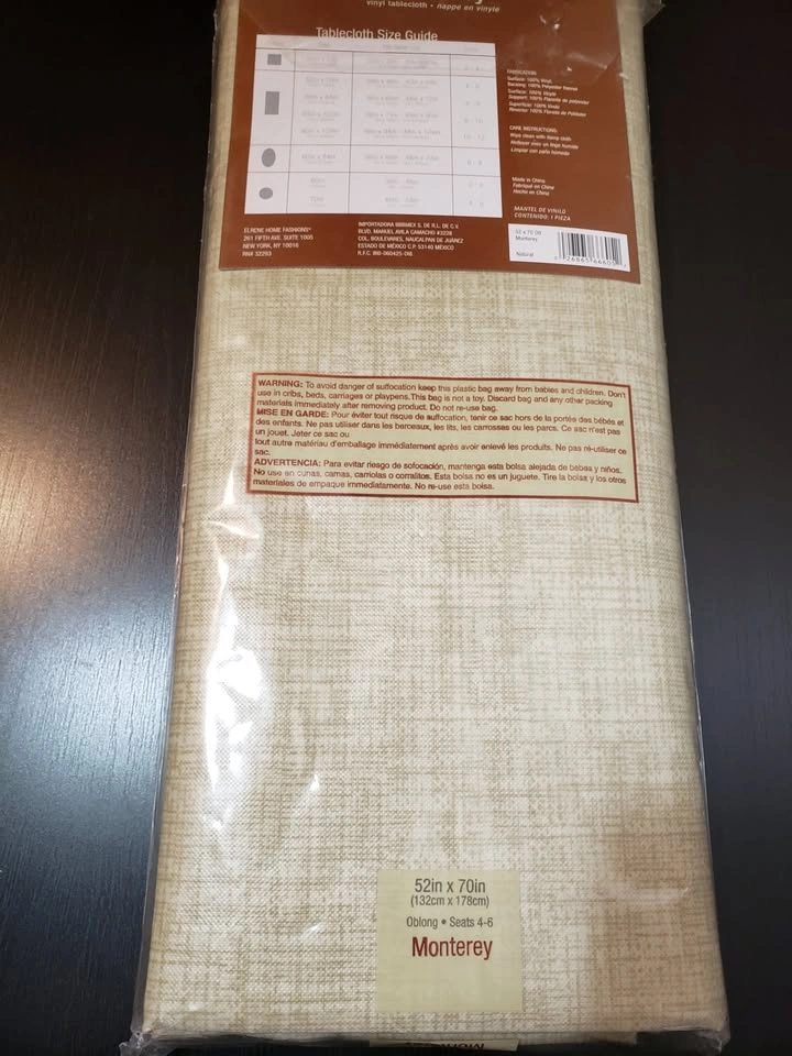 NEW! Monterey Heavy Duty Vinyl Tablecloth - photo 2
