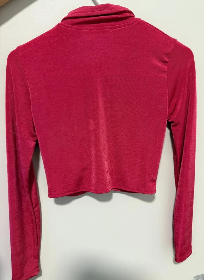 Stylish Ruched Hot Pink Top - Size S/M - photo 5