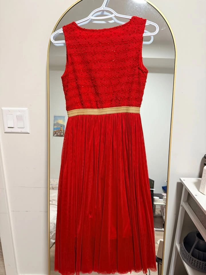 Elegant Red Christmas Dress, Holiday Party & Evening Wear - photo 3