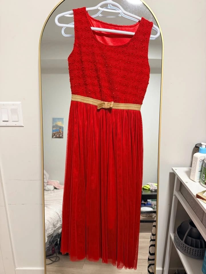 Elegant Red Christmas Dress, Holiday Party & Evening Wear - photo 4