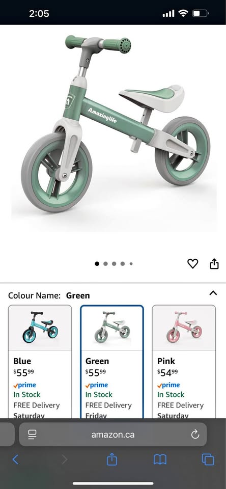 Toddler balance bike
