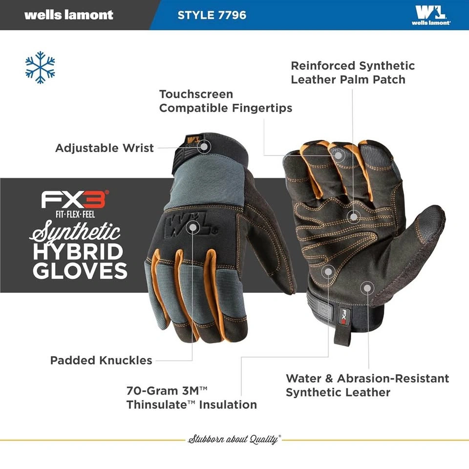 BRAND NEW Wells Lamont FX3 Cold Weather Work Gloves – Size Large - photo 4